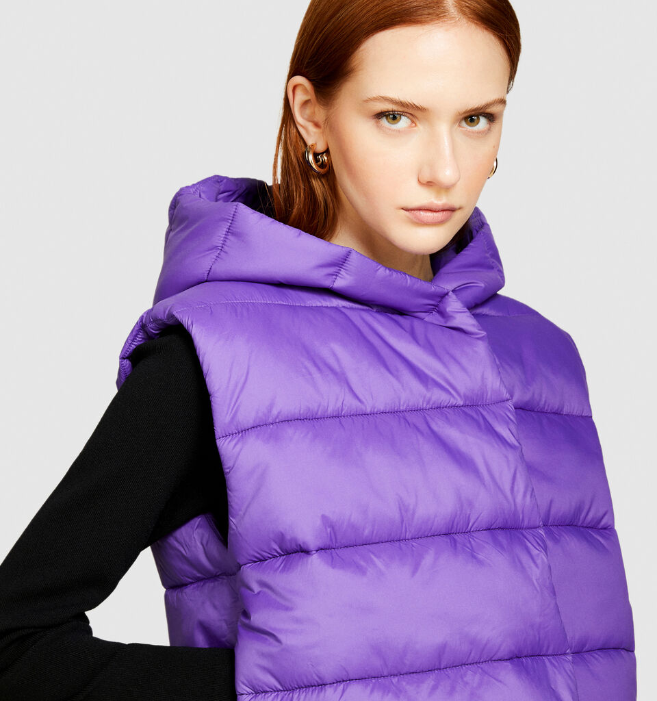 Sleeveless jacket with hood - null - Lilac | Sisley image number 5